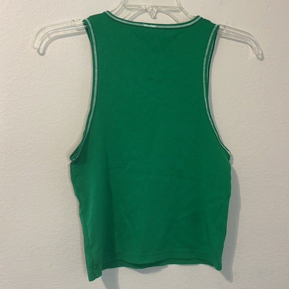 Shania Twain Man! I Feel Like A Woman Band Tank Top Medium New NWOT Green Crop - Picture 7 of 9